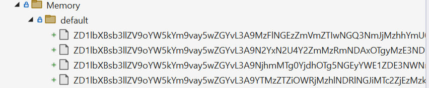 The vector database stored on disk