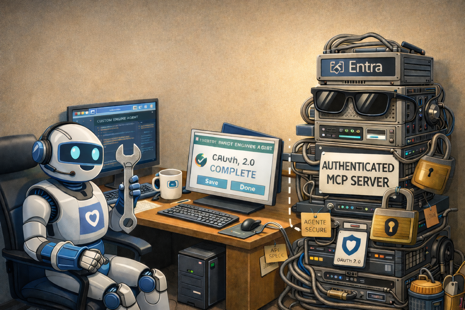 Consuming an authenticated MCP server with a custom engine agent in ...