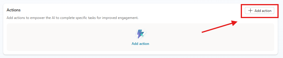 Adding an action to an agent