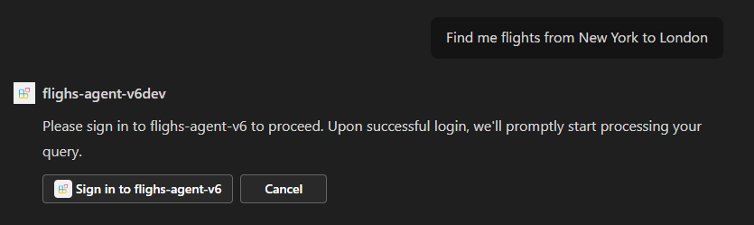 The sign-in button for Entra authentication