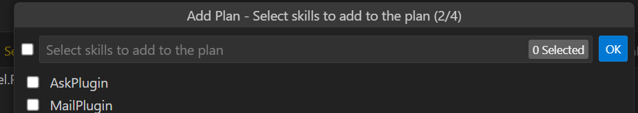 Select plugins in Visual Studio Code